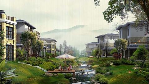 图片依山傍水的小区