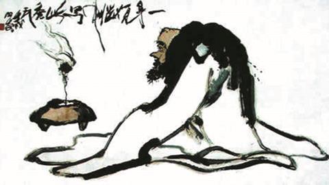 图片潘天寿的秃头僧图