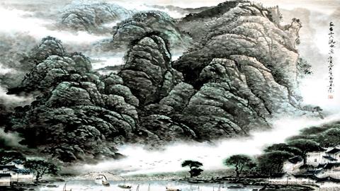 图片泼墨山水