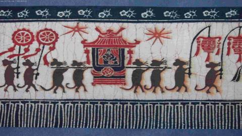 图片老鼠嫁女蜡染