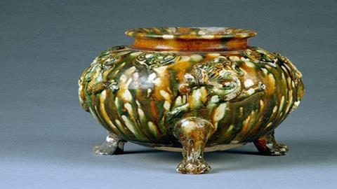 图片唐三彩三足炉