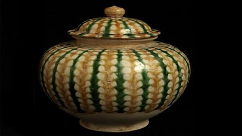 图片唐三彩万年罐