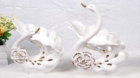 图片现代陶瓷艺术品-家具雕花天鹅