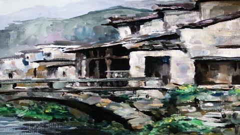 图片速写古镇街道