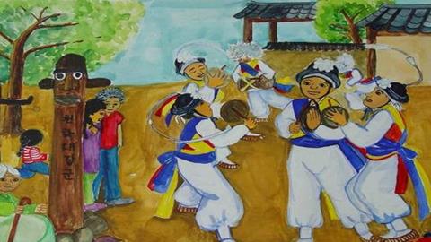 图片民俗儿童画