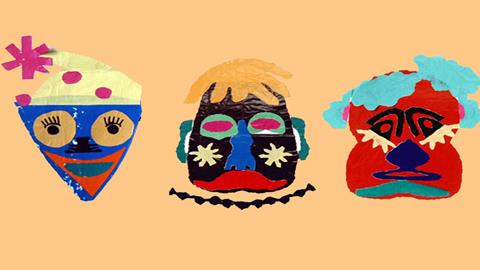 图片喜欢的撕纸面具