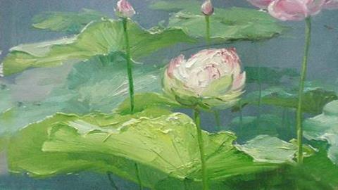 图片《大自然的色彩》图片：油画_荷花