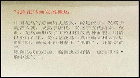 图片写意花鸟画发展概述