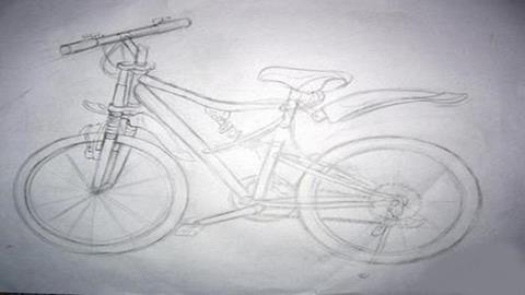图片《速写练习》图片：学生速写画廊-自行车