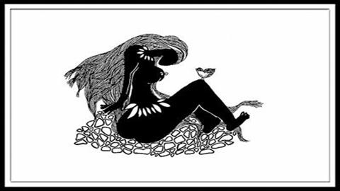 图片《黑白装饰画》图片：女人