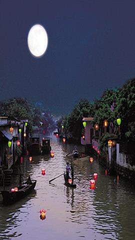 图片水乡月夜