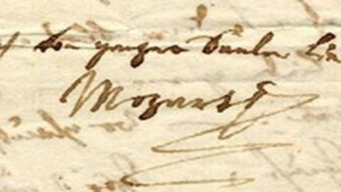 图片莫扎特在信件上的签名