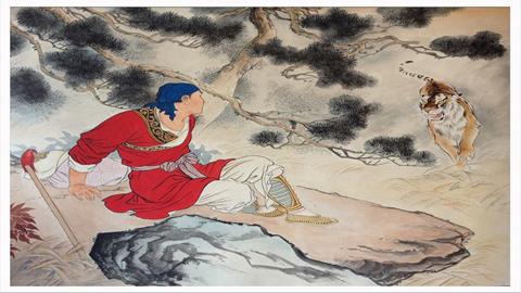 图片武松打虎—遇虎