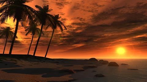 图片《我相信》词欣赏-日落