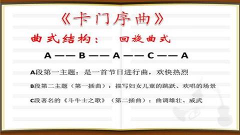 《卡门序曲》的曲式结构